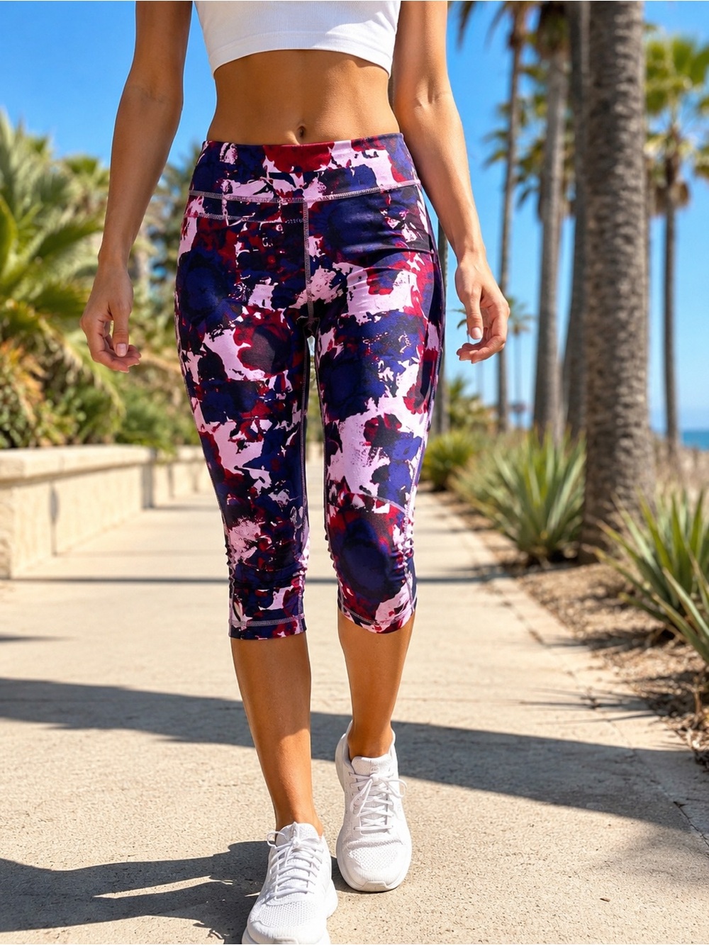 NWT Lucy Perfect Core Leggings – Purple & Pink Floral Print – Size 1X